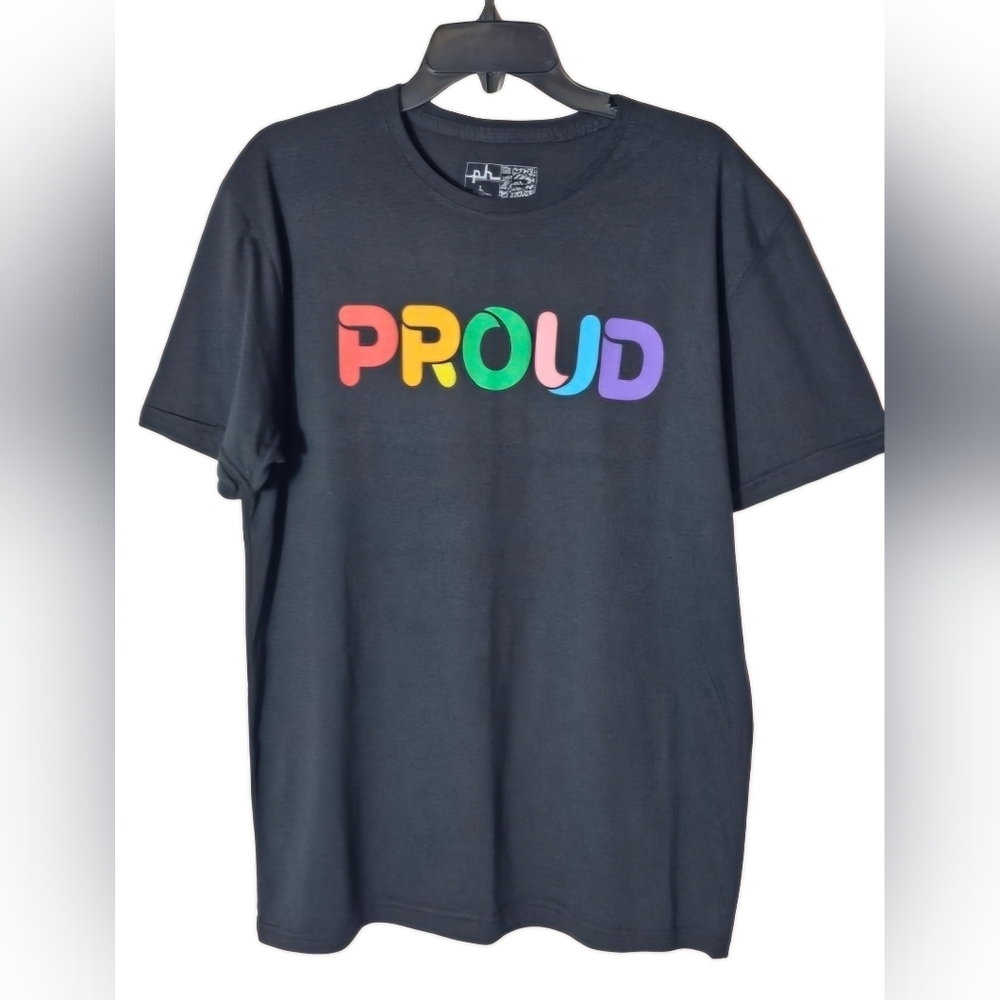 Phluid Project Black Pride Short Sleeve T-Shirt Size Large Unisex NWOT